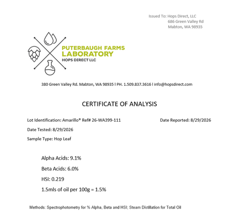 AMARILLO® - 2026 Leaf
